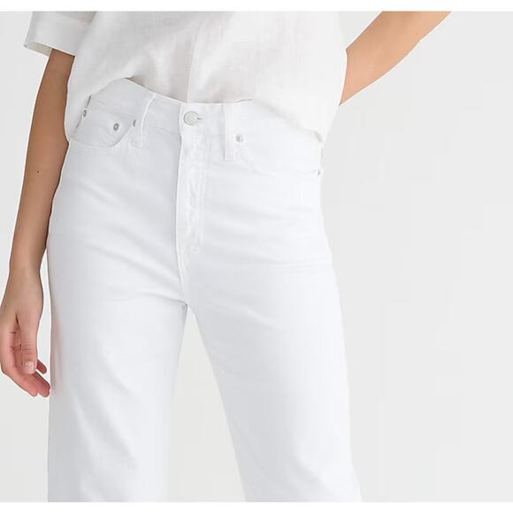 NWT J.Crew Slim Wide Leg Jean In White Wash Size 32 - Picture 2 of 8